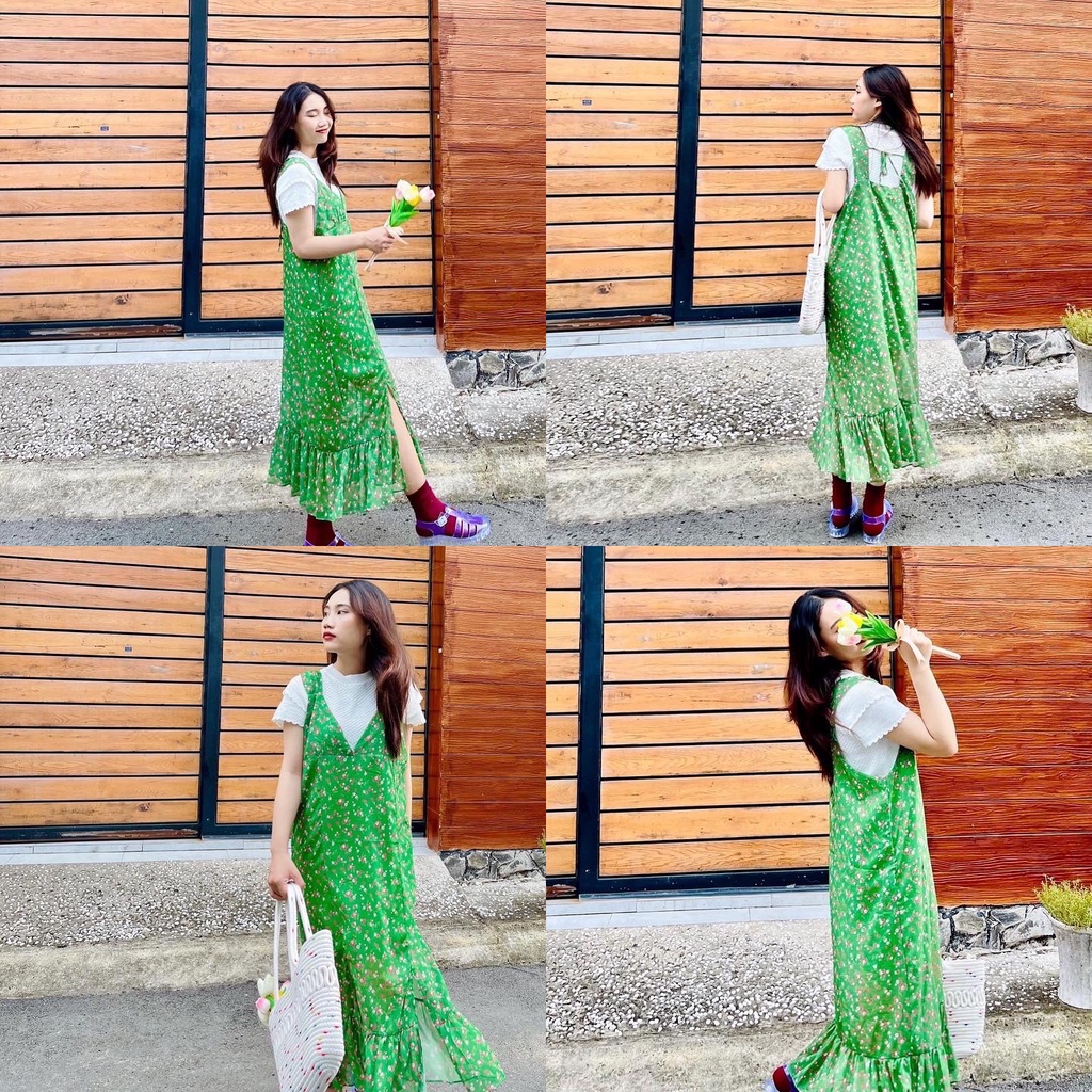 (HÀNG SẴN) Váy (đầm) maxi đi biển, đầm dài đi du lịch vải lụa mát freesize đến 68kg