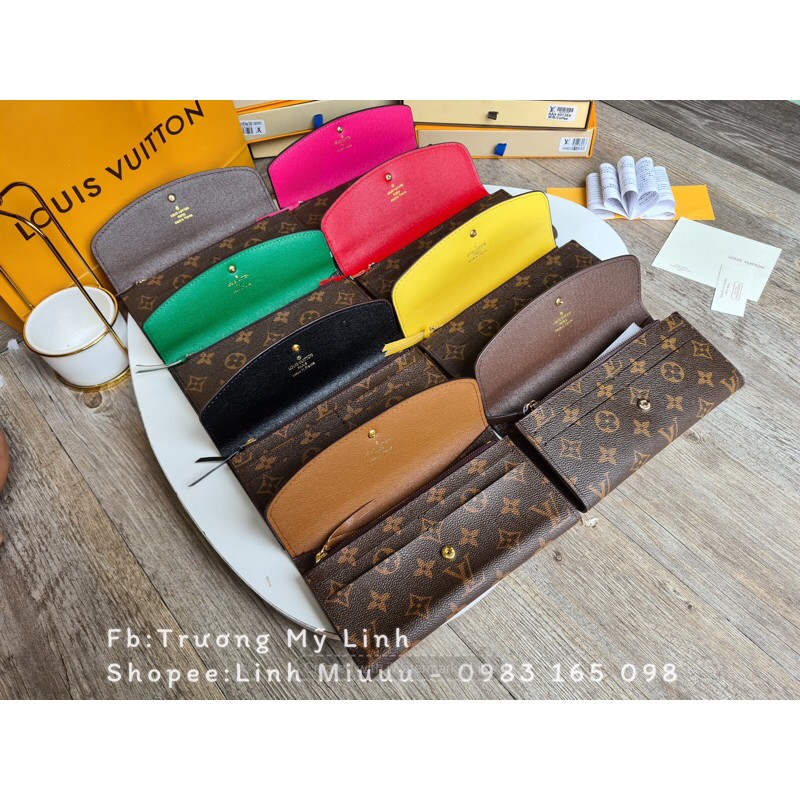 Ví dài hoa nâu cúc màu