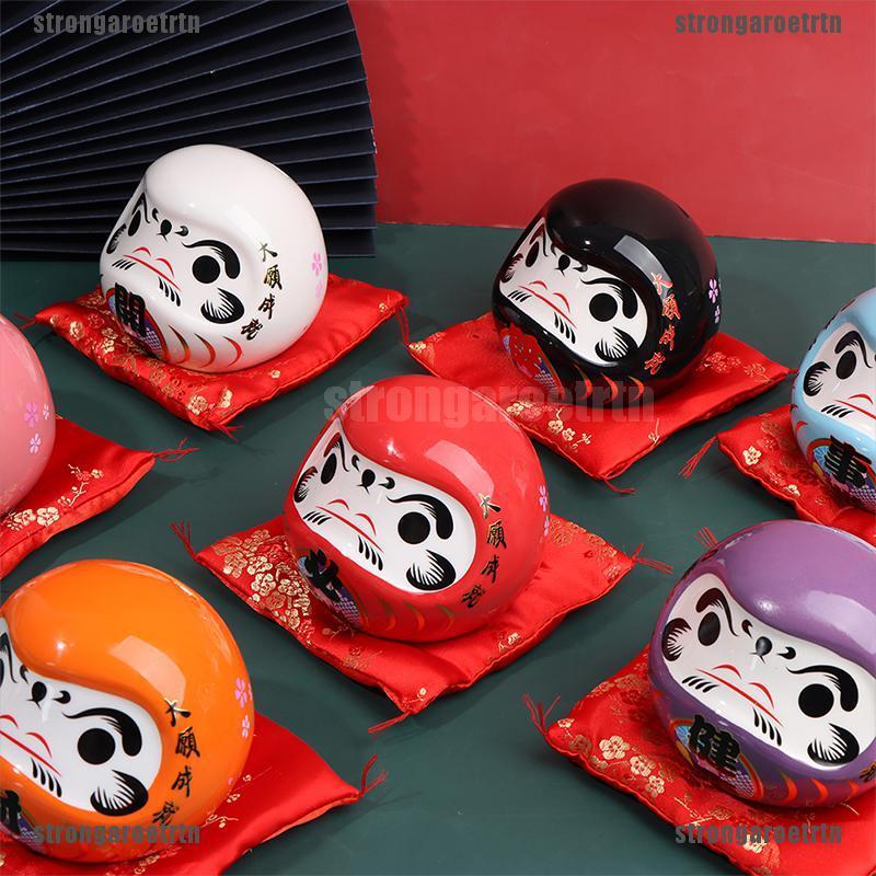 Ống heo hình búp bê Daruma may mắn phong cách Nhật Bản