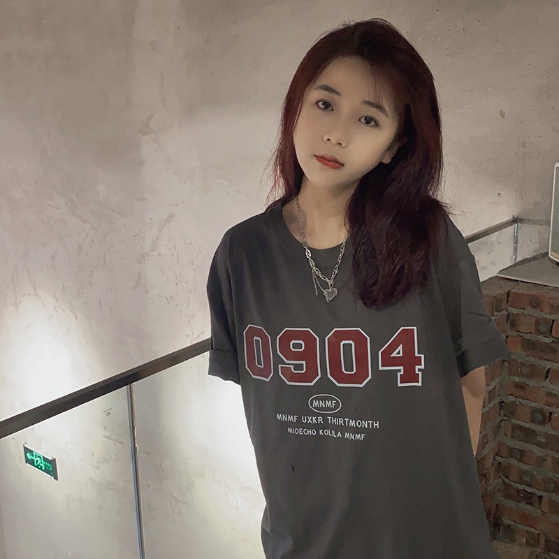 NRVP Áo Thun Cổ Tròn Oversize Thời Trang Hàn Quốc 2022 Cho Nữ