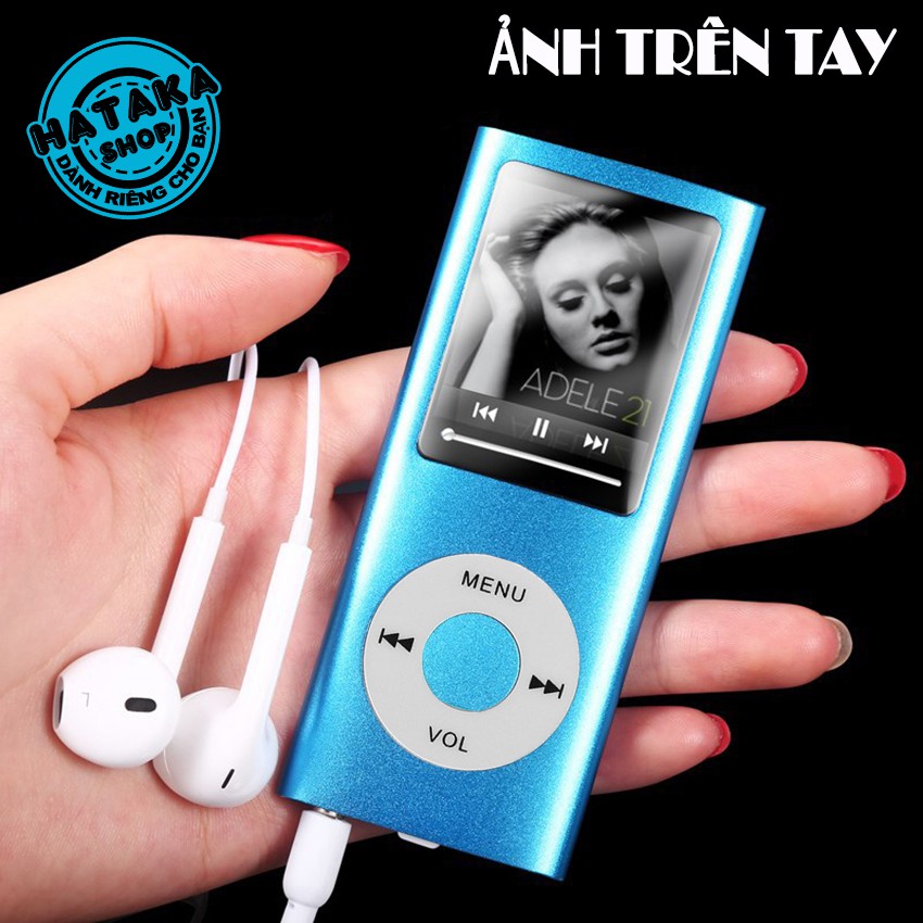 Máy nghe nhạc mp3 BTS-tặng tai nghe, dây sạc-chức năng FM, ghi âm, xem ảnh, đọc sách