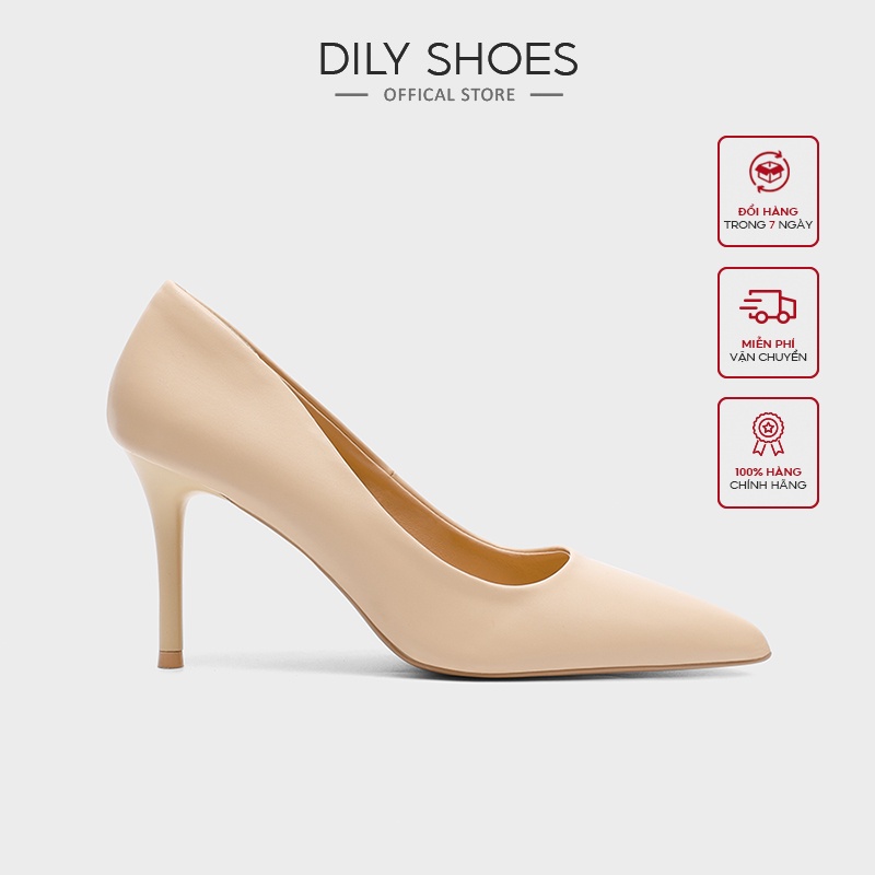 Giày Cao Gót DILY Mũi Nhọn Thanh Mảnh Cao 7cm_AA0143