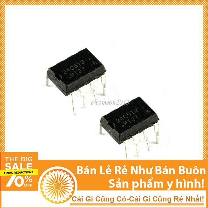 Linh Kiện IC AT24C512 DIP8 Giá Rẻ