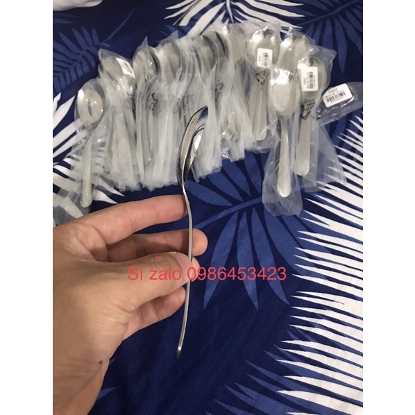 Thìa ăn phở inox 304 cán dài siêu dày sáng bóng