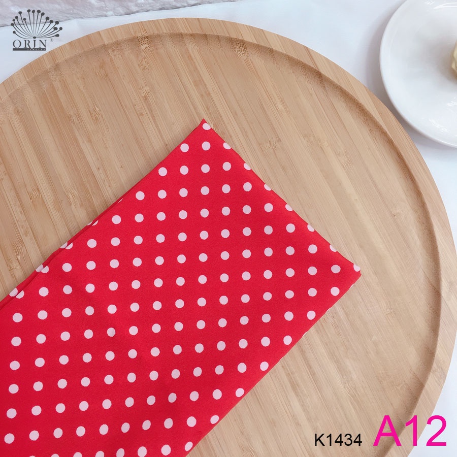 Khăn turban, bandana đội đầu, buộc tóc, buộc túi đa năng chấm bi cao cấp Orin K1434