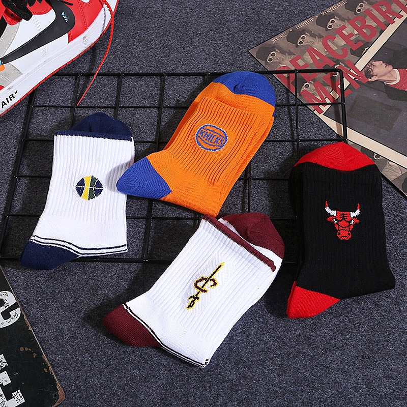 NBA Vớ Đội Đội Mẫu Logo Mẫu Vớ Bóng rổ Vớ Vớ Vớ Lakers Rockets Spurs Bull Cavaliers Stokin