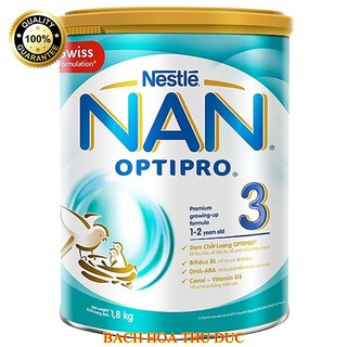 Sữa bột nestlé nan optipro 3 lon 1.8kg
