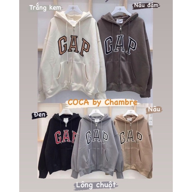 [KN0017]⚙️ Áo khoác HOODIE ZIP nỉ bông dày form rộng GAP (Có sẵn/ảnh thật) | BigBuy360 - bigbuy360.vn