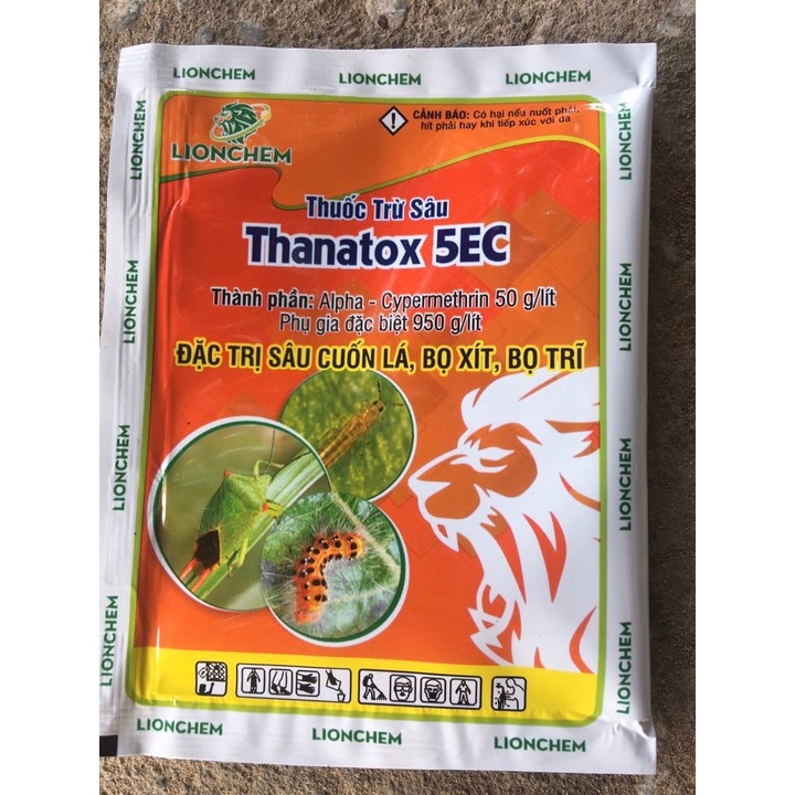 Thanatox 5sc ngừa các loại sâu hại cây trồng , sâu cuốn lá, sâu róm, sâu xanh, bọ trĩ, bo xít