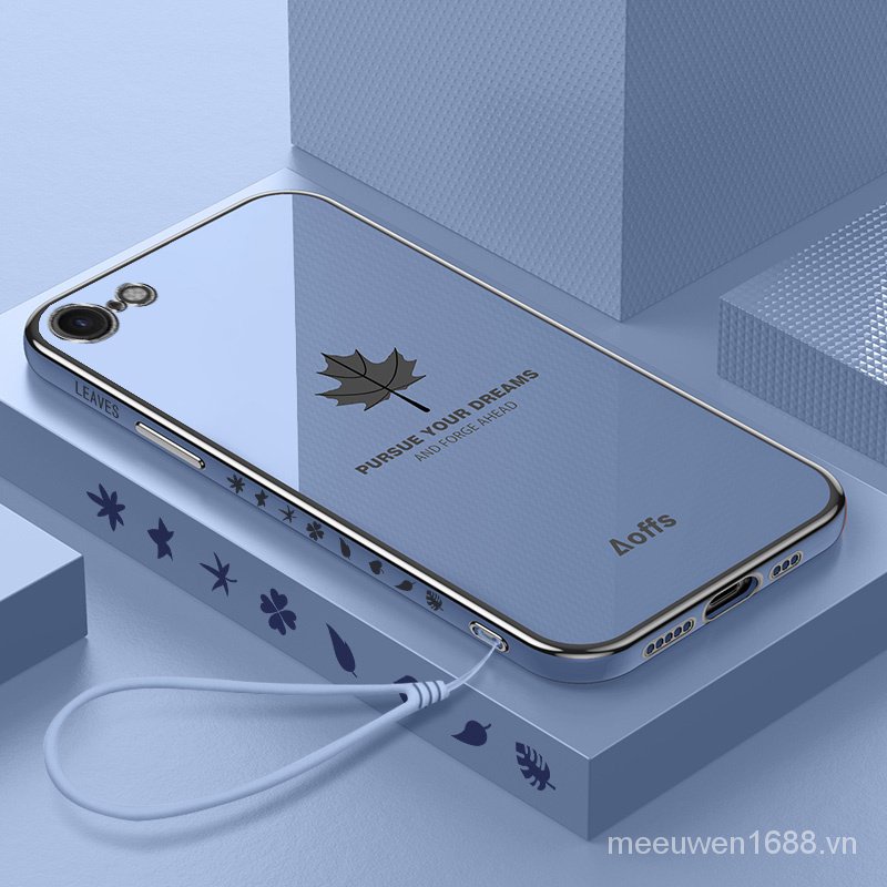 Ốp Điện Thoại Qianzi Họa Tiết Lá Phong Thích Hợp Cho Iphone 7 Plus 8 Iphone 6 6S Plus Iphone Se2