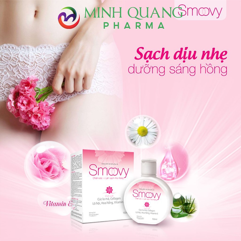 Dung dịch vệ sinh phụ nữ SMOOVY sạch khuẩn, se khít vùng kín 150ml