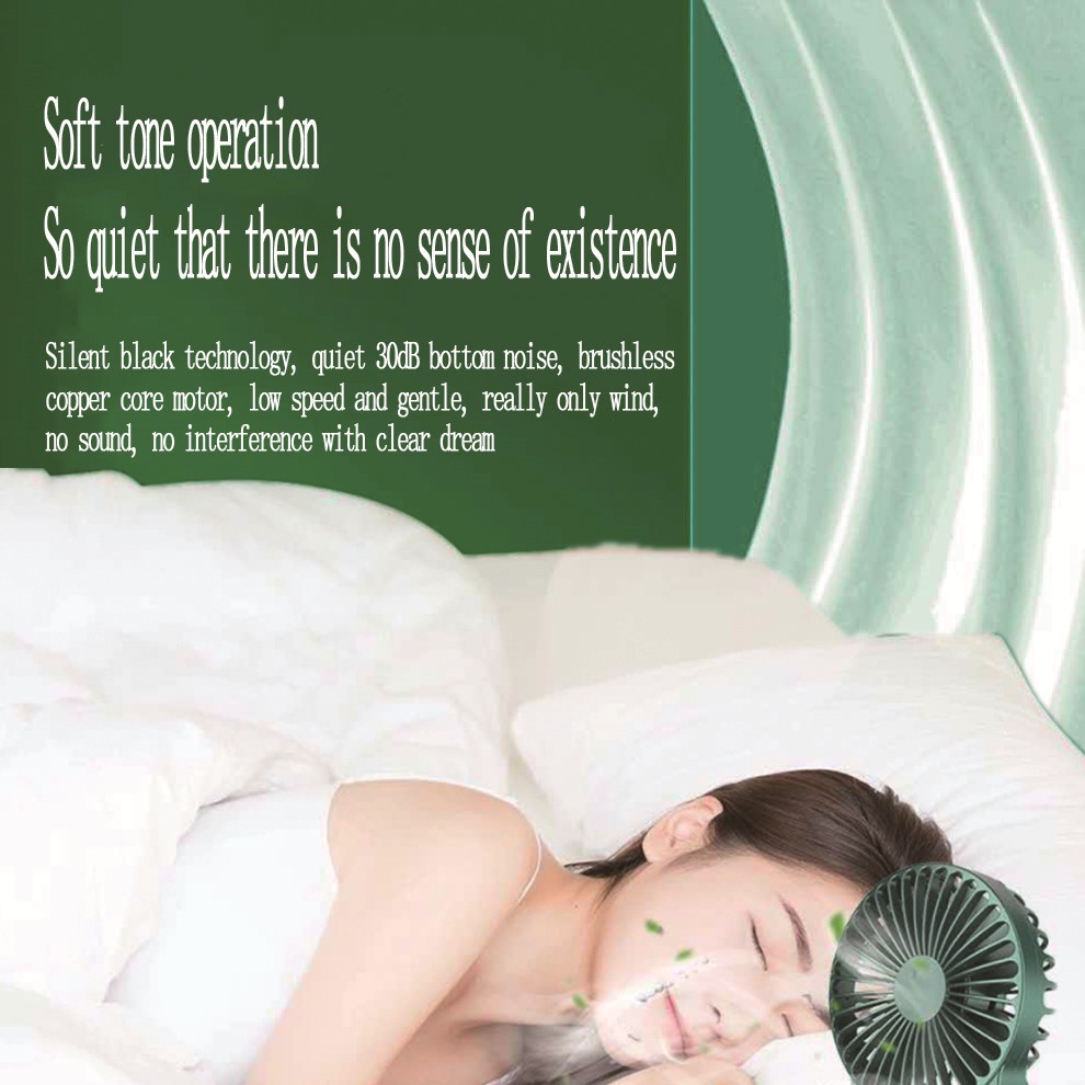 Quạt mini để bàn sạc USB không gây tiếng ồn tùy chọn màu sắc