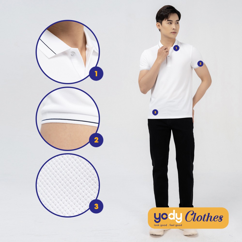 [Mã WABRYD221 giảm 10% đơn 250K] Áo thun polo nam YODY cafe ngắn tay cổ bẻ thoáng mát thấm hút mồ hôi APM3791 | BigBuy360 - bigbuy360.vn