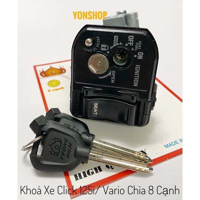 Bộ Ổ Khoá Xe Click Thái 125i - Vario Chìa 8 Cạnh Chống Trộm Cao Cấp Chính Hãng VƯƠNG NIỆM