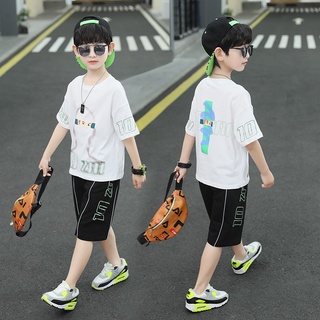 Bộ quần áo bé trai, quần áo trẻ em cotton phong cách hiphop từ 14-40kg