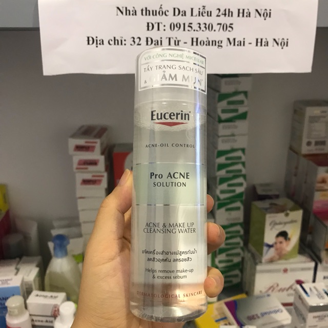 CHÍNH HÃNG Tẩy trang Eucerin Pro ACNE dành cho da nhờn mụn