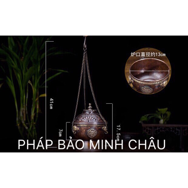 Lư xông dây xích | Lư xông du mục thủ công Nepal 3 cỡ