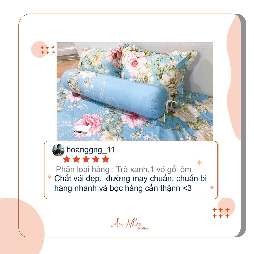 Vỏ gối ôm💖35x100💖 vỏ gối, bao gối ôm cotton poly hoa lá đẹp An Như | BigBuy360 - bigbuy360.vn