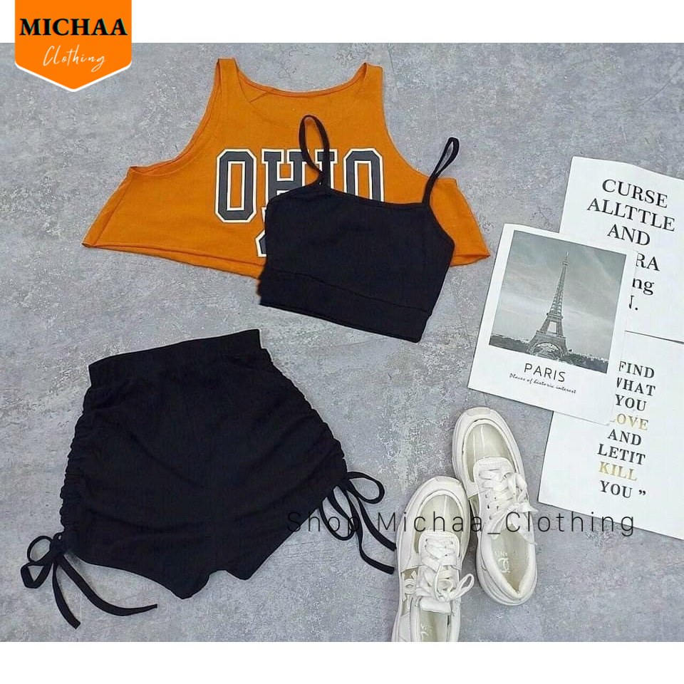 Quần Đùi Nữ DÂY RÚT Cạp Chun Thời Trang, Quần Short Mặc Nhà, Đi Chơi, Đi Tập, Đi Biển Đẹp - MICHAA