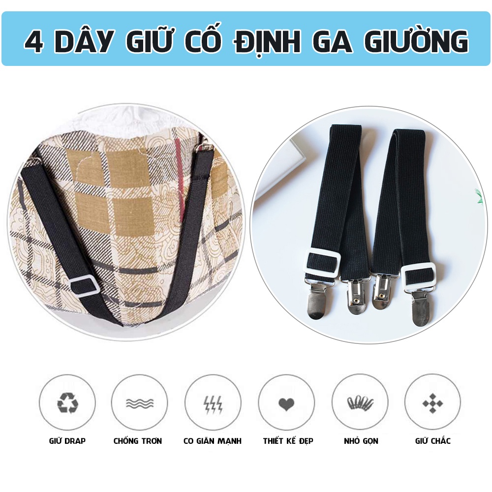 Dây giữ cố định ga giường, chằn góc giường đầu sắt