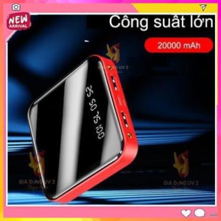 Sạc Dự Phòng Vuông 20.000mAh, sạc dự phòng mini sạc một lần dùng 1 tuần vuông cầm theo sạc nhanh