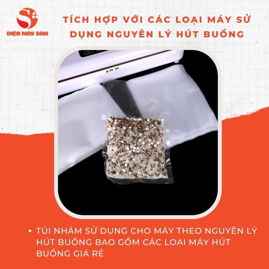 Túi Hút Chân Không ShineYe Loại Nhám Chất Liệu An Toàn Thiết Kế Thông Minh - Túi 10 Cái
