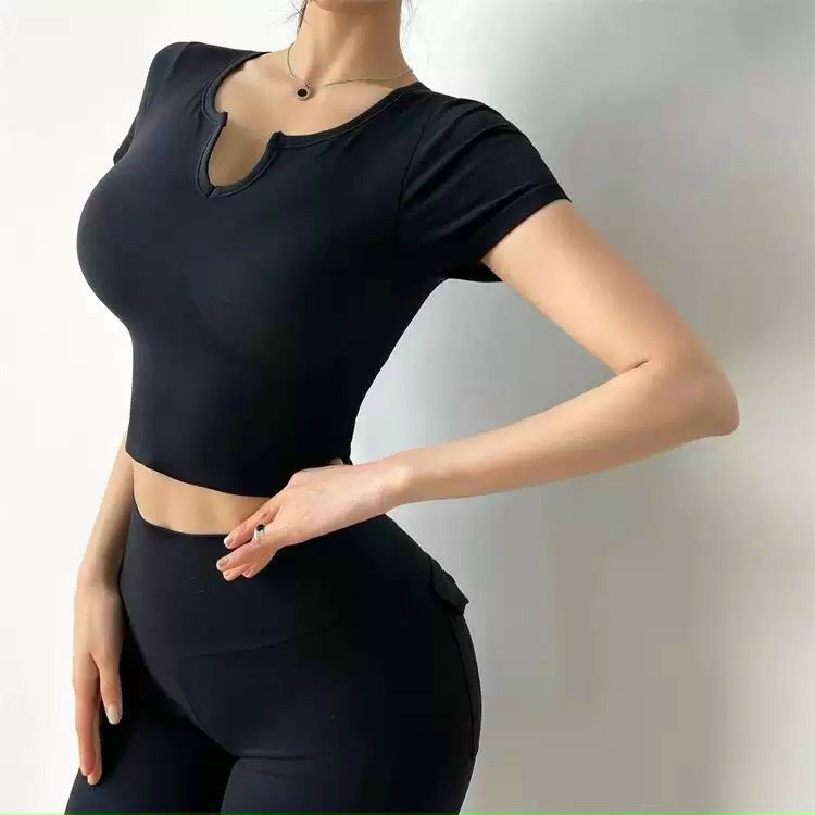 CROPTOP KHOÉT NGỰC CHỮ V SIÊU HOT TẬP GYM, EROBIC, ZUMBA ĐỒ TẬP NỮ