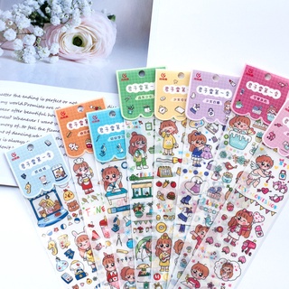 [Hàng Sẵn] Set nhãn dán Sticker Cô Gái Năng Động nhiều màu sắc