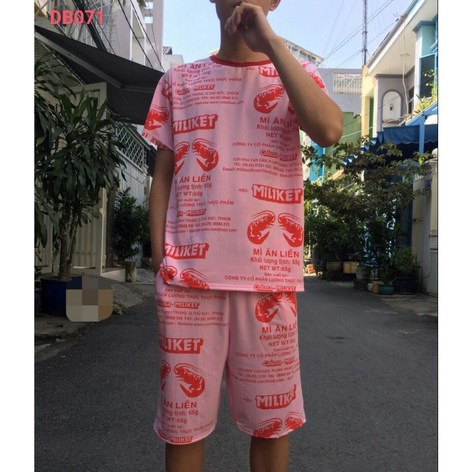 [ hàng hót ] Bộ thể thao mang nhà CHÓ BÉ CÓ SIZE SÉT ĐỒ ĐÙI THUN MÁT HỌA TIẾT TÔM