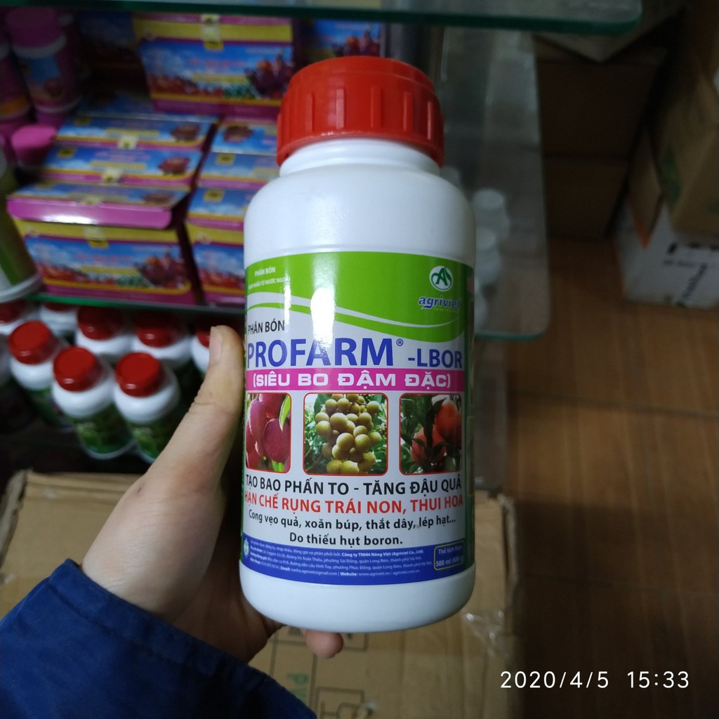 Phân bón lá Profarm - LBo siêu Bo đậm đặc 500ml kích thích ra hoa đậu quả, hạn chế rụng trái