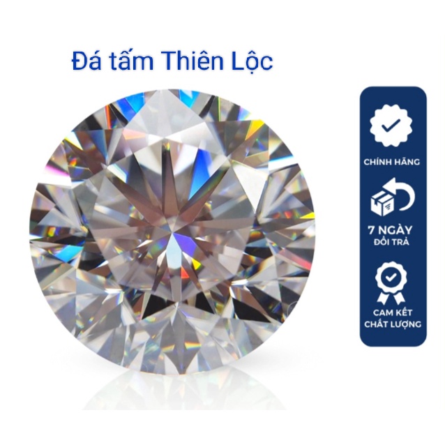 Kim cương đính răng - Kim cương Moissanite size 2.0 đến 3.2ly nước D/FL1, Hàng Mỹ USA.