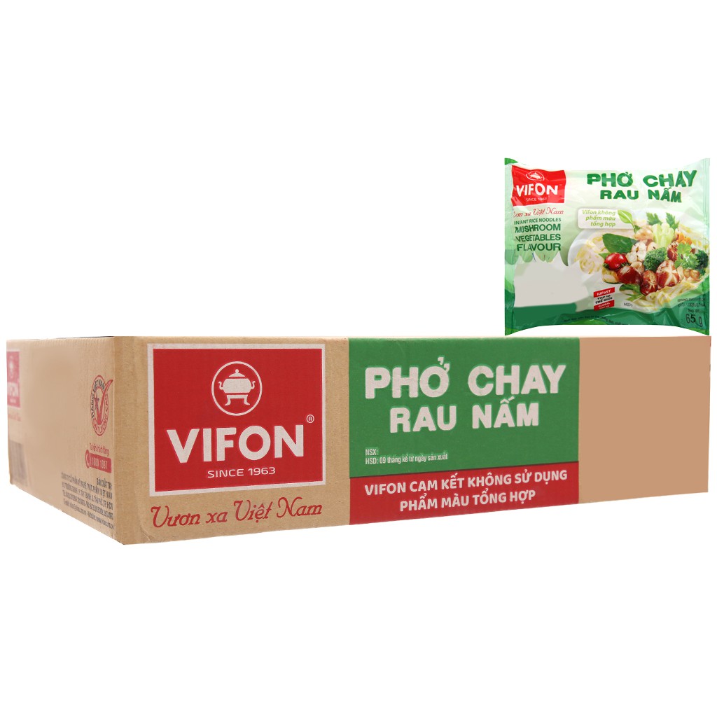 Thùng 30 Gói Phở Chay Rau Nấm 65g Vifon