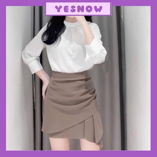 Chân váy chữ a cách điệu bên hông siêu Hot Chân váy chữ A ngắn lưng cao 2 màu đen nâu