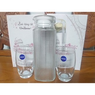 Bộ bình 1.1L kèm 2 ly thủy tinh