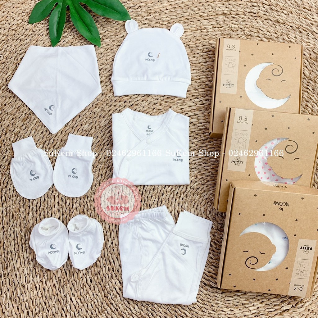 Set Sơ Sinh Moon Petit - Siêu Mềm, Thoáng - Cho Bé Sơ Sinh 0-3m