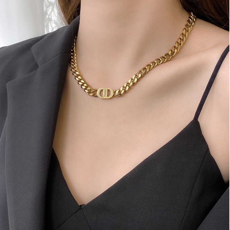 Vòng cổ thép titan dày hình mũi heo phong cách Âu Mỹ đơn giản