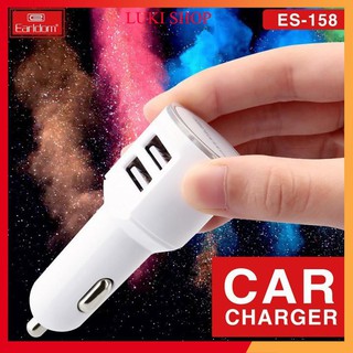 [CỰC CHẤT] Tẩu Sạc Earldom ES-158, tẩu sạc oto thông minh + Tặng kèm cáp (iphone, micro, typeC)