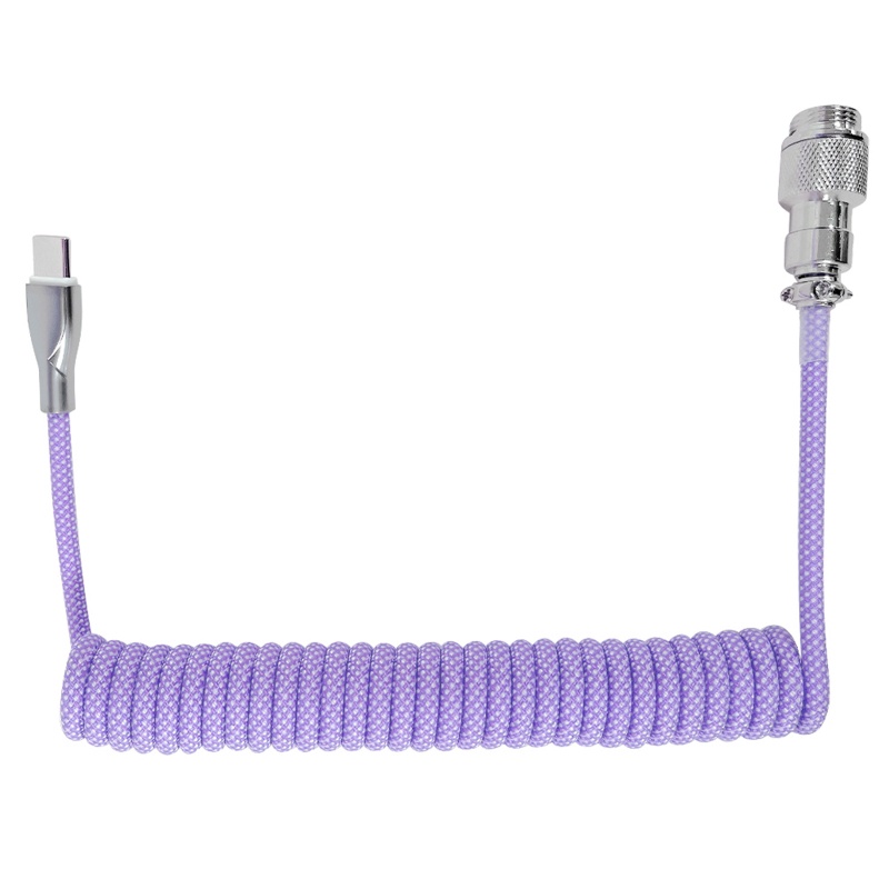 Dây Cáp Lò Xo Cho Bàn Phím Cơ Cổng USB Type C RGB