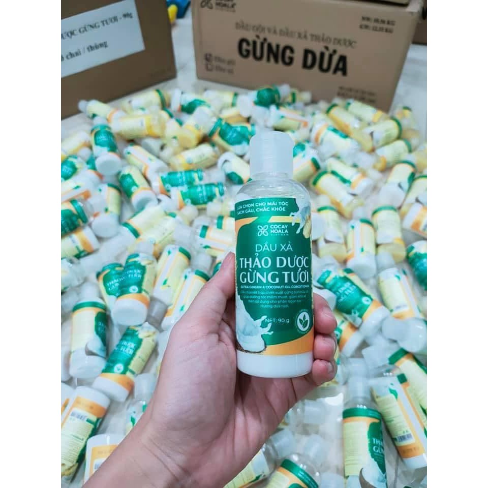 Dầu gội sạch gàu gừng dừa hữu cơ Cocayhoala dung tích 90g/chai size du lịch