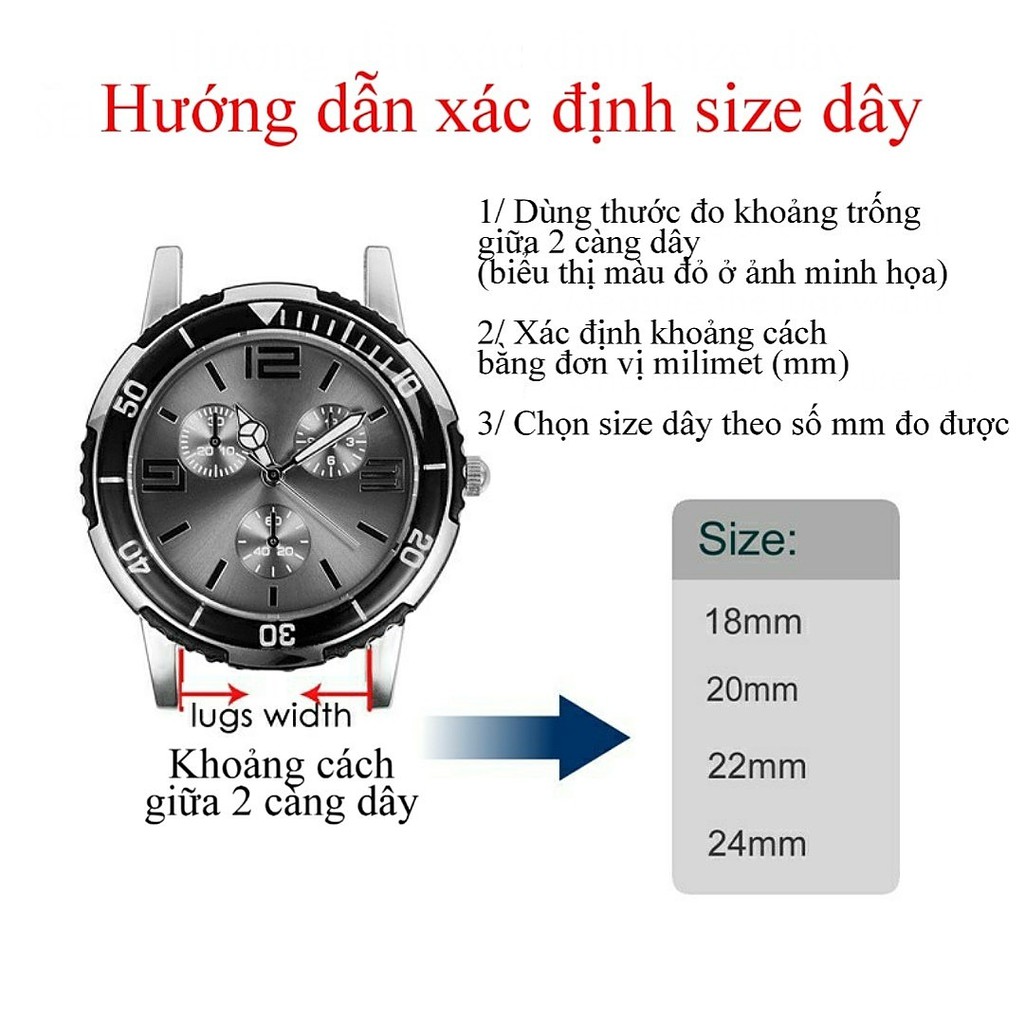 Chốt dây đồng hồ đủ size 10/12/14/16/18/20/22/24 - Thanh Springbar