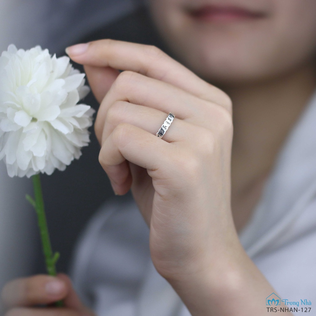 Nhẫn Quan Thế Âm Bồ Tát - Om Mani Padme Hum - Trang sức bình an