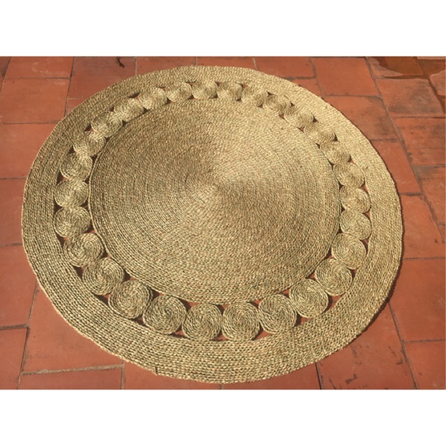 Thảm cói tròn nắm đấm 1m-1m2-1m5
