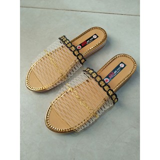 Dép Quai Ngang Lưới Kiểu Nữ Cao 1 Phân