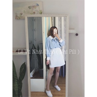 Sơ mi cổ nơ thiết kế