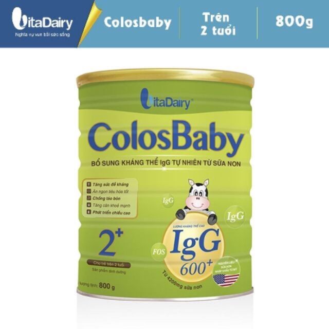 Sữa non Colosbaby 600 IgG 2+ 800G - S