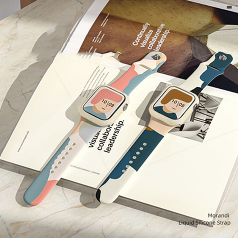 Dây Đeo Bằng Silicone Cho Đồng Hồ Thông Minh iWatch 49mm 38mm 42mm 41mm 40mm 44mm 45mm Ultra 8 7 6 SE 5 4 3 2 1