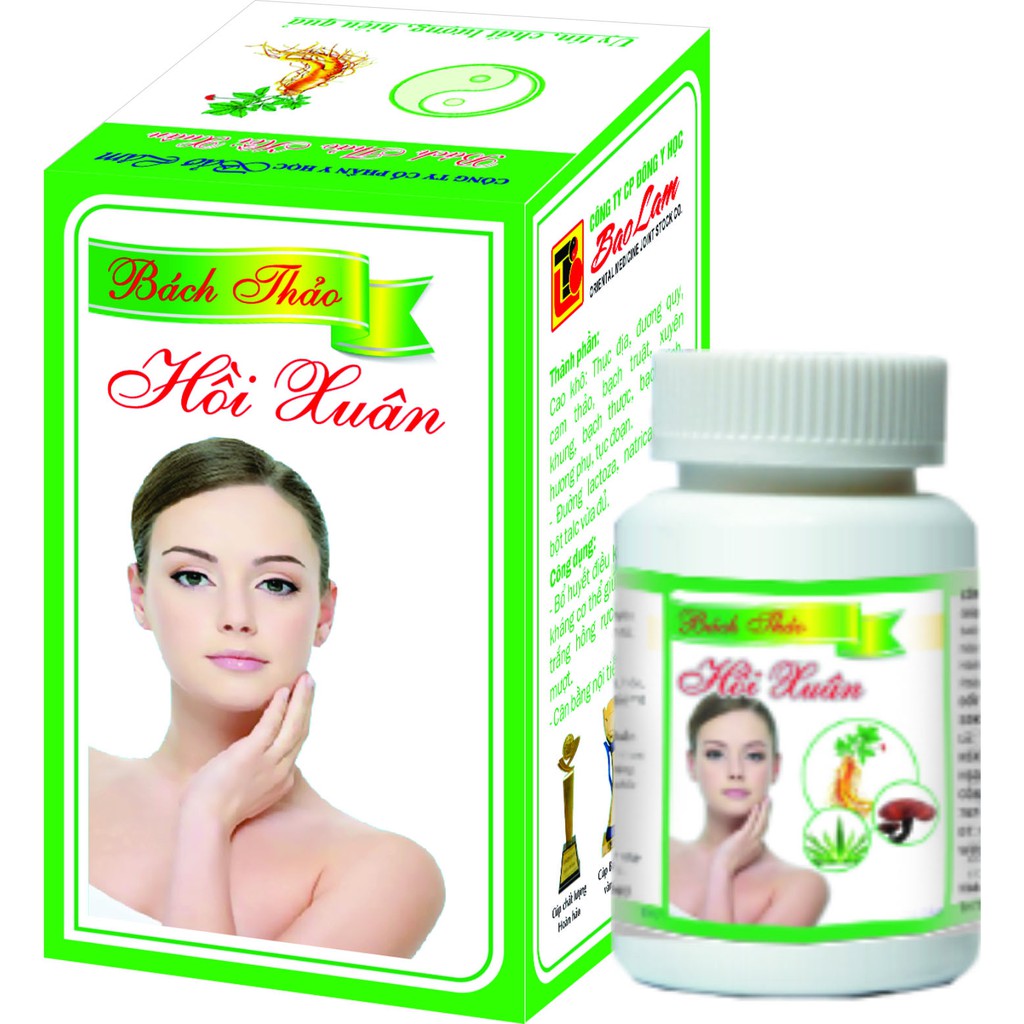Viên uống bách thảo, hồi xuân cân bằng nội tiết tố nữ Bảo Lâm
