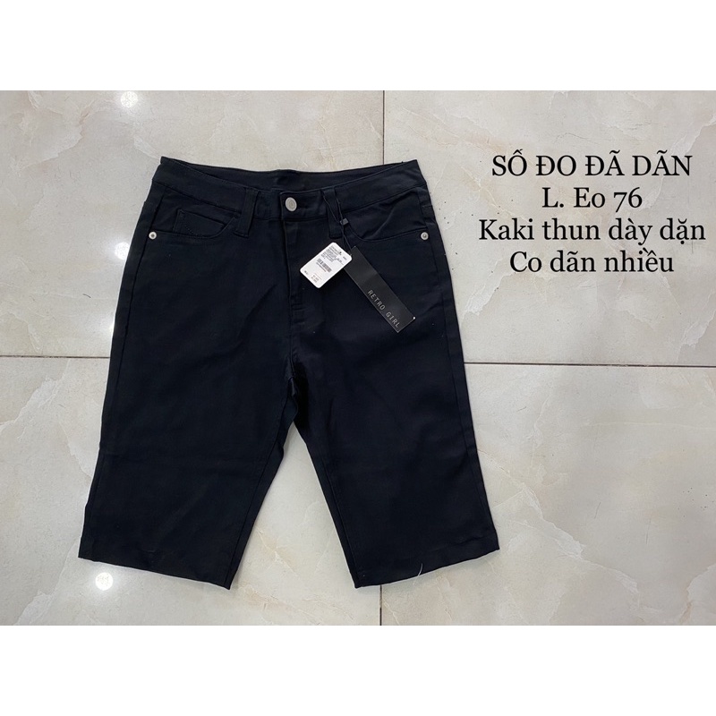 (40-55kg) Quần lửng, kaki thun nữ co dãn vừa vnxk, xuất hàn, retro girl