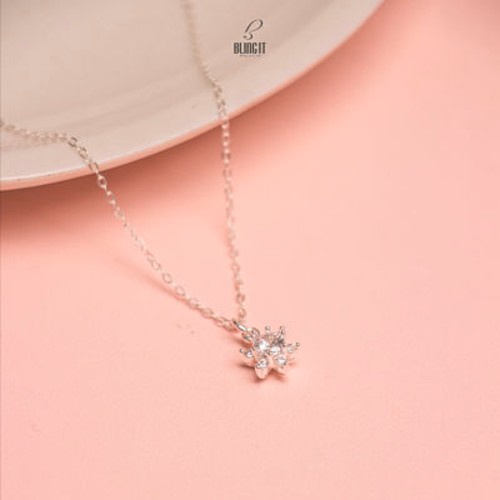Dây Chuyền Bạc 925 Nữ BLING IT Đính Đá Cao Cấp, Sang Trọng, Lấp Lánh - BIVC246