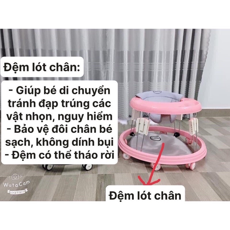 Xe tròn tập đi TOMOROW SKY có kèm đệm chân. 5 NẤC ĐIỀU CHỈNH ĐỘ CAO.